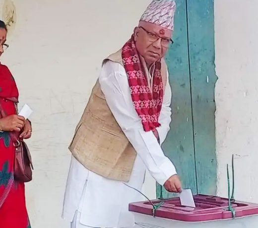 Former PM Nepal votes in Rautahat