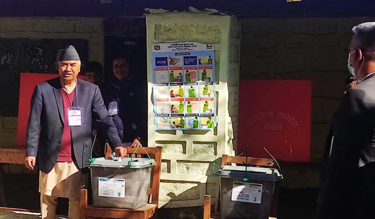 PM Deuba votes in Dadeldhura