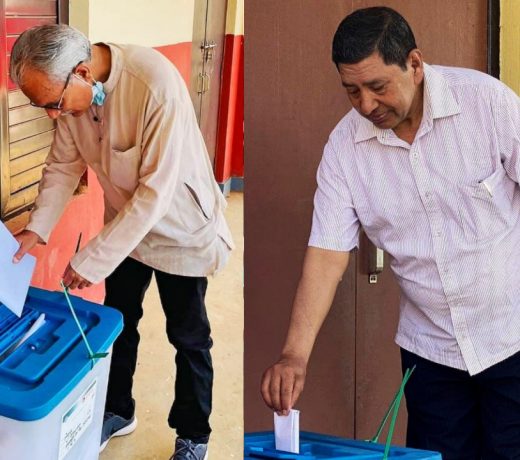 Bhattarai and Shrestha vote