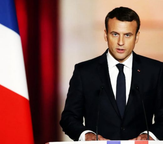 French President Emmanuel Macron urged an end to confrontation