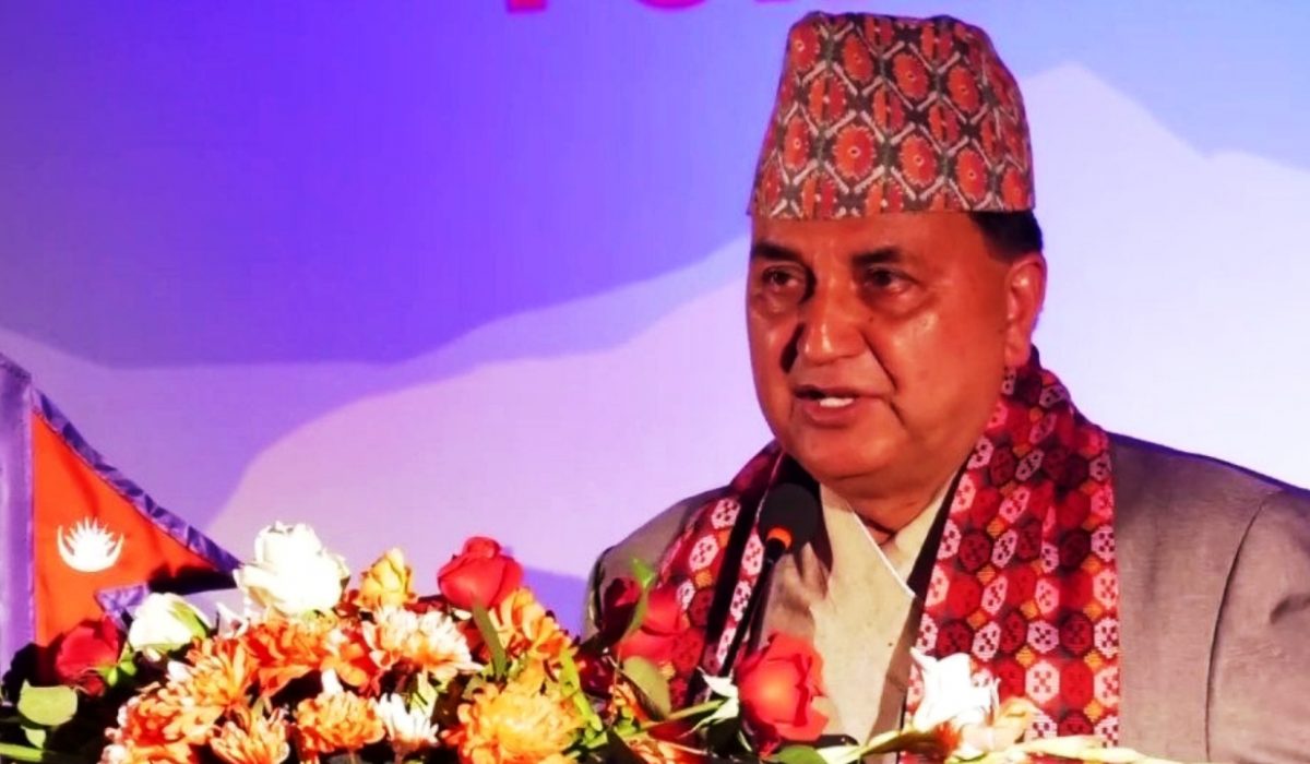 Leader Pokhrel seeks vote for UML for stability