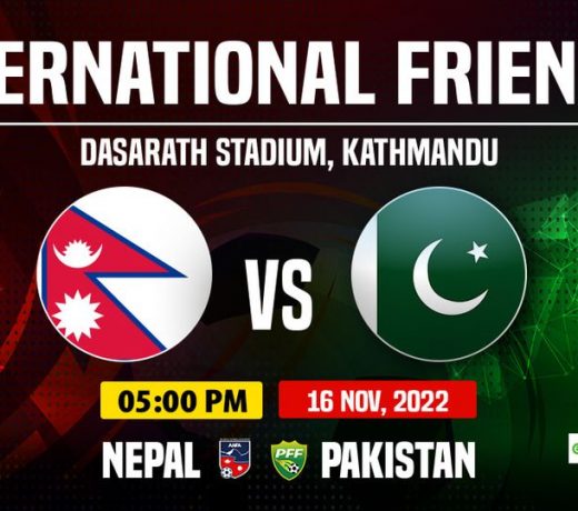Nepal-Pakistan international friendly football match at 5:00 pm tomorrow