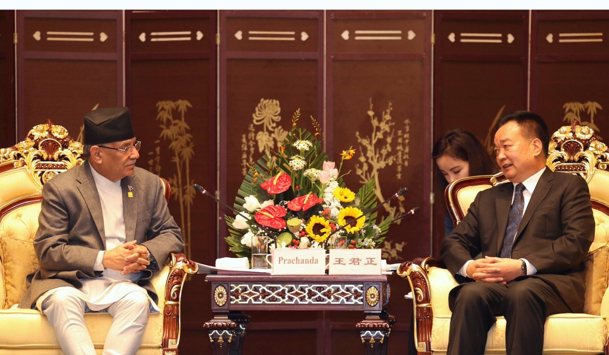 PM Dahal and CPC Secretary Wang hold talks